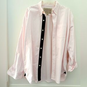 Abercrombie & Fitch Shirt Men's Light Pink Striped Button Down Size S Cotton